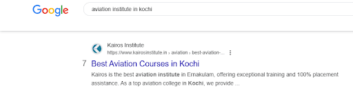 aviation institute in kochi