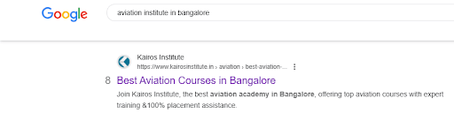 aviation institute in bangalore