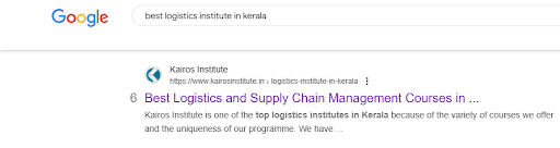 best logistics institute in kerala