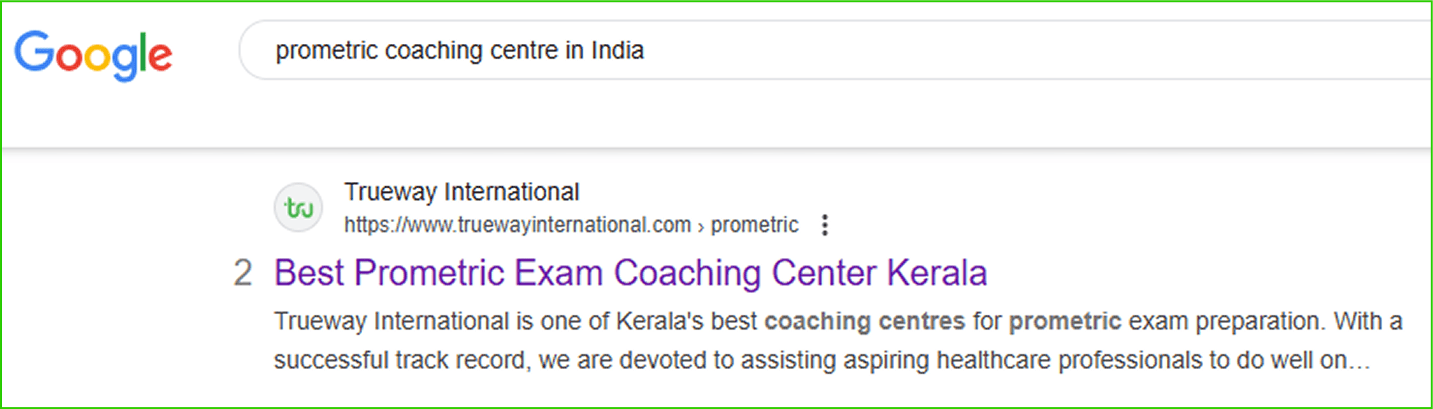 prometric coaching centre in india